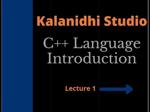 Introduction to C++ language - Kalanidhi Studio