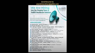 Multiple Job Openings at Gebbs Company| Mumbai Location #ushealthcare #mumbaijobs #career #job #jobs