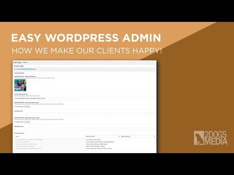 Custom Wordpress Admin For Easier Updating