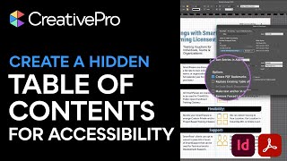 InDesign: How to Create a Hidden Table of Contents for Accessibility (Video Tutorial)