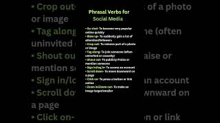 Phrasal Verbs for social media ✅ #english #learnenglish #vocabulary #englishspeaking #vocabs