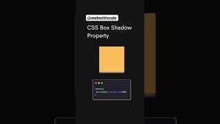 Box shadows in css @webwithcode #webwithcode