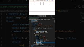 justify-content vs align-items in CSS l #css #flexbox #csstutorial #html #coding #yt #shorts