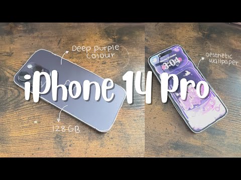 iPhone 14 pro🍎(deep purple)| aesthetic unboxing ✨ (128GB)