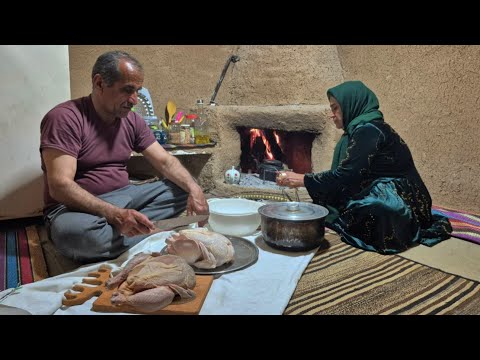 Slow Living in the Village Night_ Cooking Traditional Meat Stew
