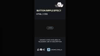 Check out this cool button ripple effect made with HTML and CSS! #html #shorts
