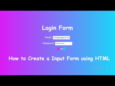 How to Create Login Form using HTML Coding Day