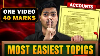 Most Easiest & Repeated Questions | 40 Marks in class 12 Accounts Boards 2026 | 100% Pass Guarantee.