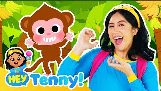 🐵 Monkey Banana | Nursery Rhymes | Educational Video for Kids | Hey Tenny!