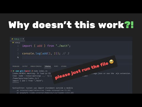 Why can’t i just use “import” in Node.js