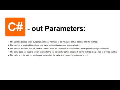 Ref and out parameters in C# explained in under 6 minutes