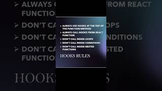 React Hooks Basic Rules  #react #reactjs #reactjstutorial
