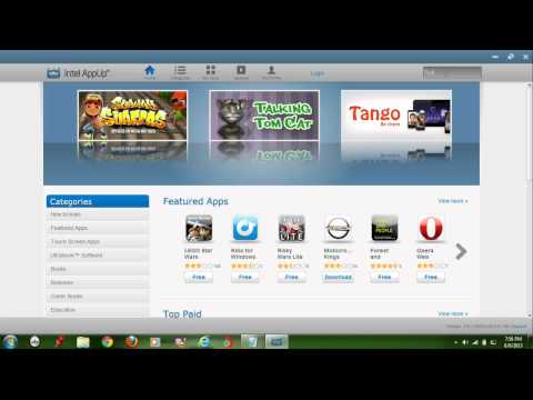 Download Android apps on PC through { IntelAppUp }