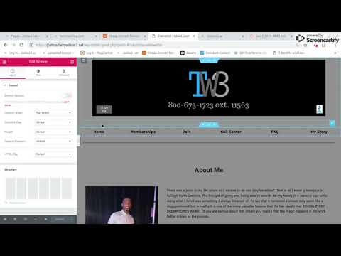 Adding Top Page Links (Sub-Sections) To Website (Video 2)