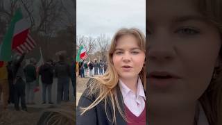 Dozens rally in Iowa City for World Day of Action, demanding to end violence and conflict in Iran.