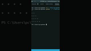 HALF PYRAMID Pattern using PYTHON 🐍| #shorts #code #python #youtubeshorts