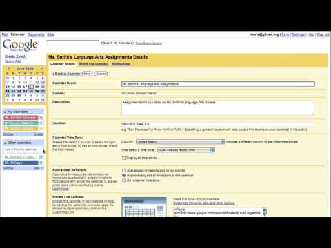 Make a calendar public in Google Calendar