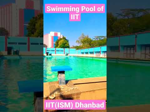 IIT(ISM) Dhanbad Swimming Pool😍🏊 || Olympic Size Pool in IIT #shorts #trending #iit #ism #dhanbad