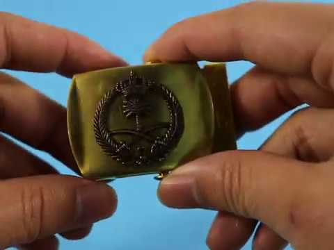 High Quality Metal Brass Military Belt Buckle For Saudi Arabia Army With Attached Logo