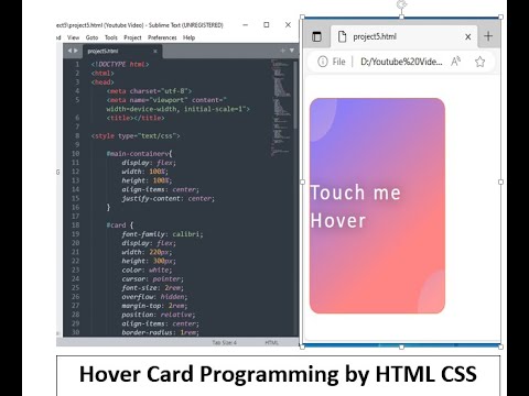 Hover Card Programming by HTML | CSS | #html #css