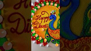 Peacock rangoli 🦚#peacock rangoli #rangolidesigns#shorts#diwalirangoli#simplerangoli