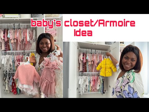 How to organise a baby’s closet/ Armoire/wardrobe/IKEA Closet