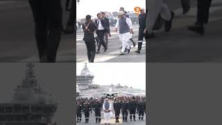 Defence Minister Rajnath Singh Aboard INS Vikrant