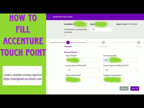 How to fill accenture touch point | Accenture touch point | Accenture onboarding mail
