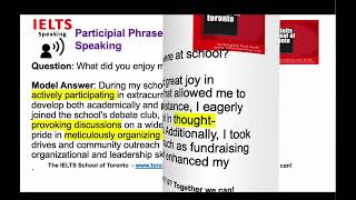 The use of Present and Past Participles in IELTS Speaking and Writing