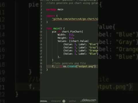 Pie chart using golang #shorts #golang #coding #python3 #programming