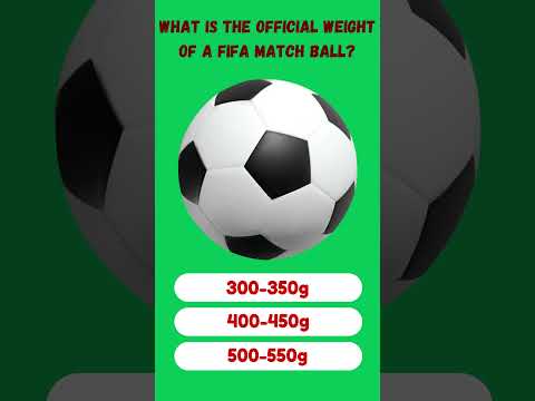 What is the official weight of a FIFA match ball? #FootballQuiz #FootballKnowledge #BallWeight
