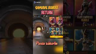 SAMURAI BUNDLE RETURN || NOBLE SAMURAI INCUBATOR  RETURN | GARENA FREE FIRE #shorts #samurai #short