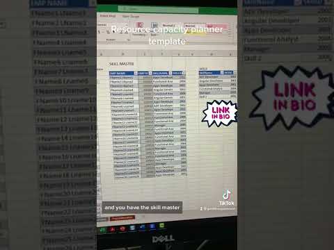 Resource capacity management excel template