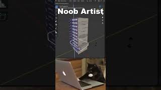 Noob vs Pro artist: randomize book stack #blendertutorial #blender #blendercommunity #blender3d #b3d