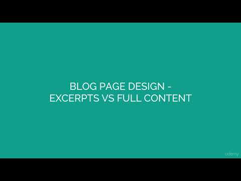 Blog Page Design   Excerpts vs  Full Content