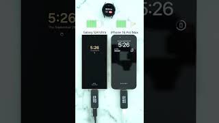 iPhone 16 pro max ⚡ vs Galaxy S24 Ultra Charging test#s24ultra #iphone16pro