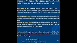 Experience Ultimate Hosting Excellence with ProHoster