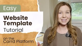 Carrd Website Template Tutorial - Easy to Edit!
