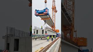 200-Ton Crane Cable Snaps During Bridge Segment Lift Operation #fail #engineering #construction
