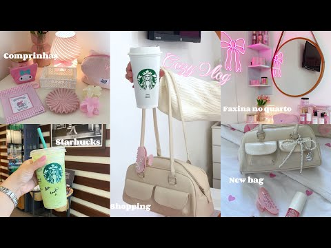 days In my life | Faxina no quarto, shopping, comprinhas, bolsa nova, Asmr & aesthetic 🎀