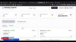 🧠 MultiSignature Timelock Wallet — Smart Contract Demo (Foundry + React)
