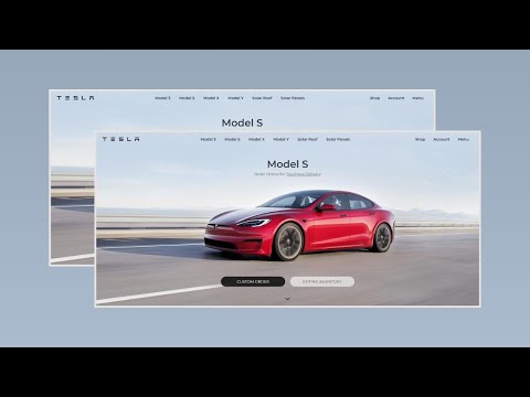 Tesla Home Page using Tailwind CSS