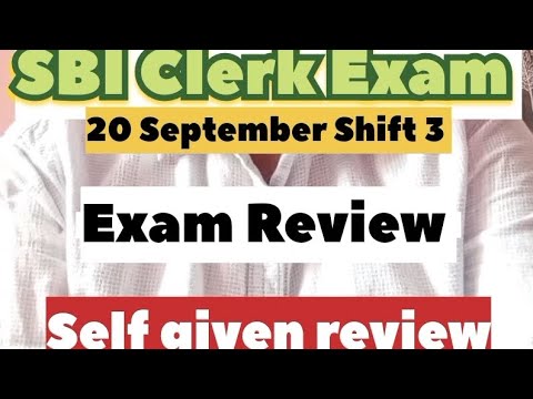 SBI Clerk 20 September Shift 3 Self Given Review✍️🌼✅🔥 #sbiclerk #bankingexams #bankresult #sbi 