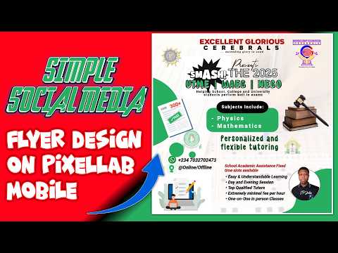 2-in-1 Mobile #graphictutorial -Design Stunning Social Media Flyers & YouTube Banners with Pixellab