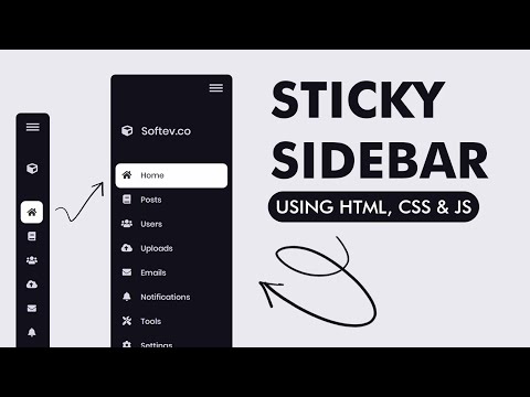Design a beautiful Sidebar in HTML, CSS & JavaScript
