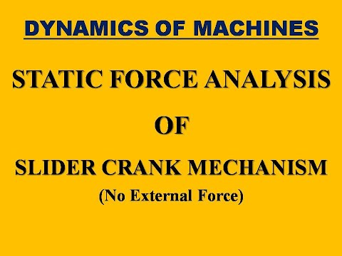 Static Force Analysis of "Slider Crank Mechanism" - "Dynamics of Machines"
