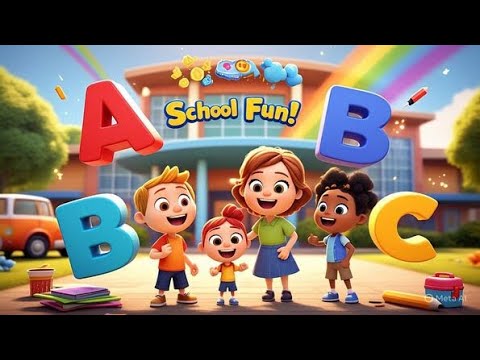 🏷️ Title:A to Z School Alphabet Rhyme for Kids | Fun Learning with ABC and School Life! 📚✨