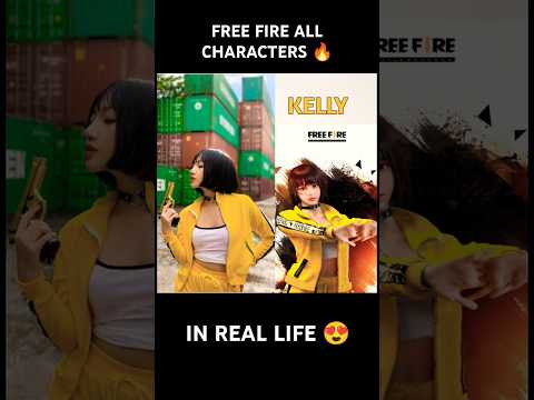 FREE FIRE 🔥 ALL CHARACTERS IN REAL LIFE 😍✅ #freefire #garenafreefire #totalgaming #vasu777