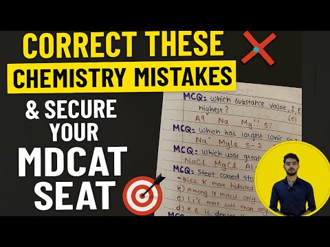 Fix These Mistakes And Secure Your MDCAT Seat 🎯|Chemistry MCQs Every Student Gets Wrong!!