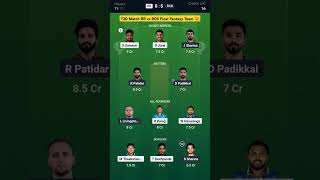 RR vs RCB Final Fantasy Team 🤩 #viralteam #trendingteam #RRVRCB